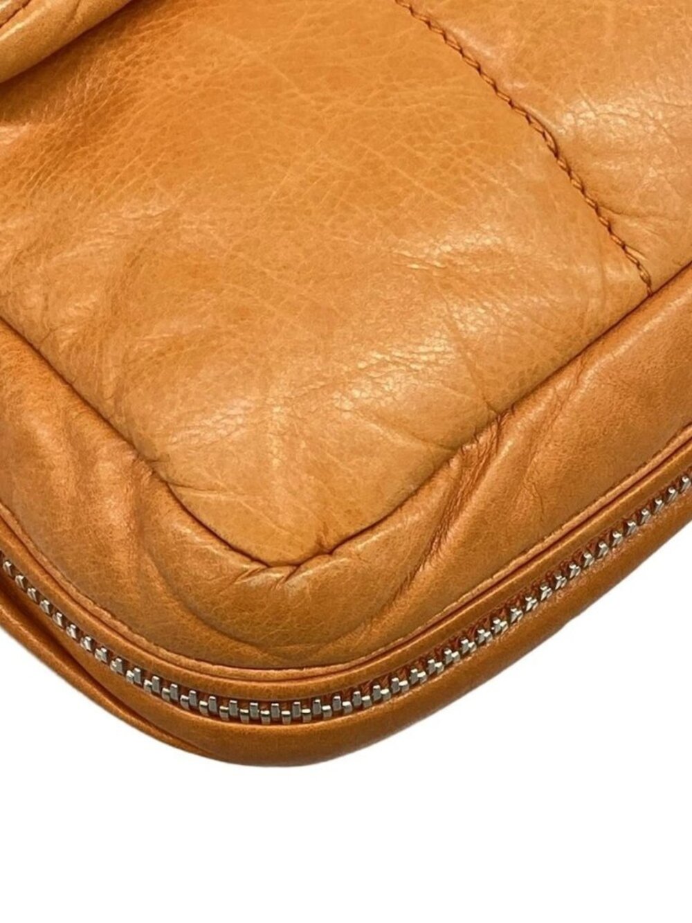 PRADA Nappa Bomber BR5024 Orange Leather Shoulder Bag - Picture 6 of 15
